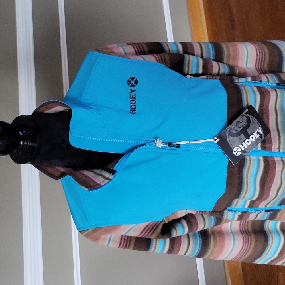 HOOEY Ladies Tech Jacket w/ Serape Print Fleece Size Small NWT - Picture 2 of 7